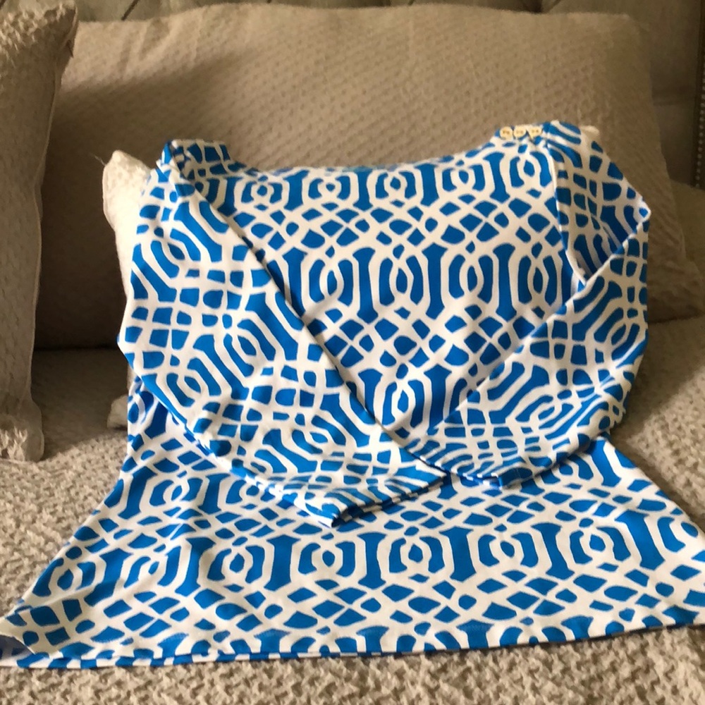 One blue/white JMcKaughlin blouse